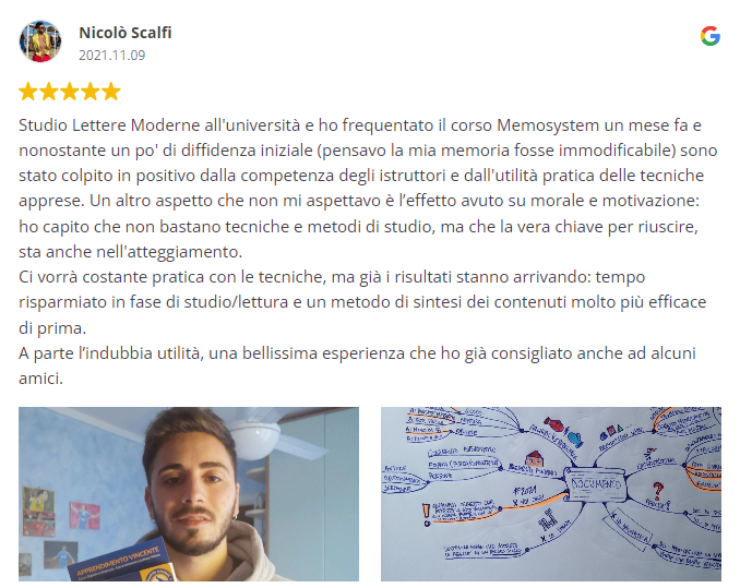 Recensione a 5 stelle di Nicolò Scalfi per il corso Memosystem.